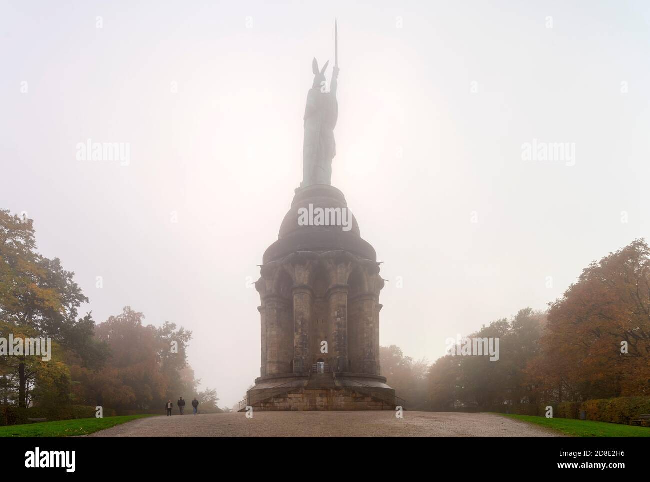 1838, Hermannsdenkmal, 1875 - Entwürfen nach von Ernst von Bandel erbaut und am 16. Agosto 1875 eingeweiht. Foto Stock