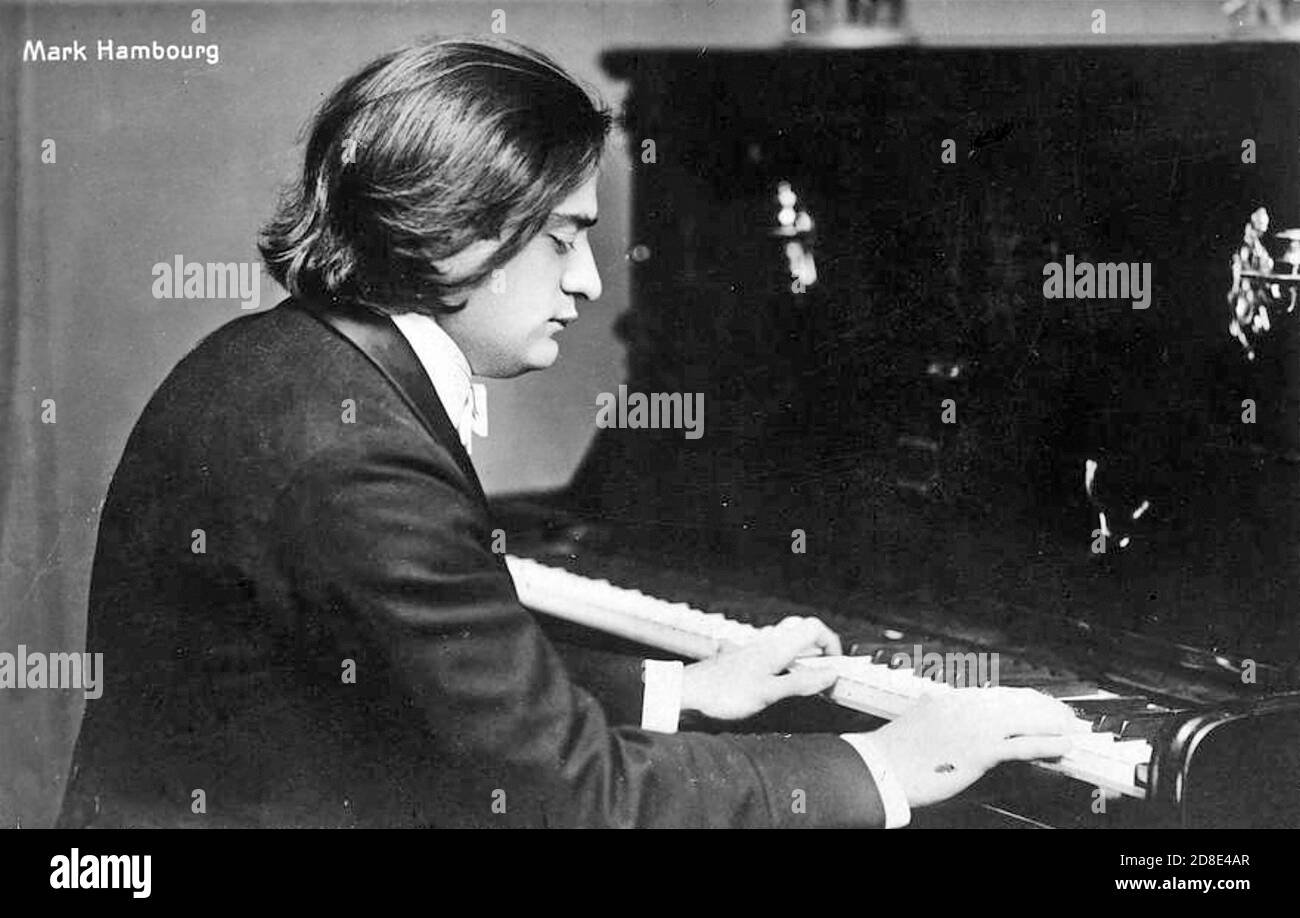 MARK HAMBOURG (1879-1960) pianista russo-britannico Foto Stock
