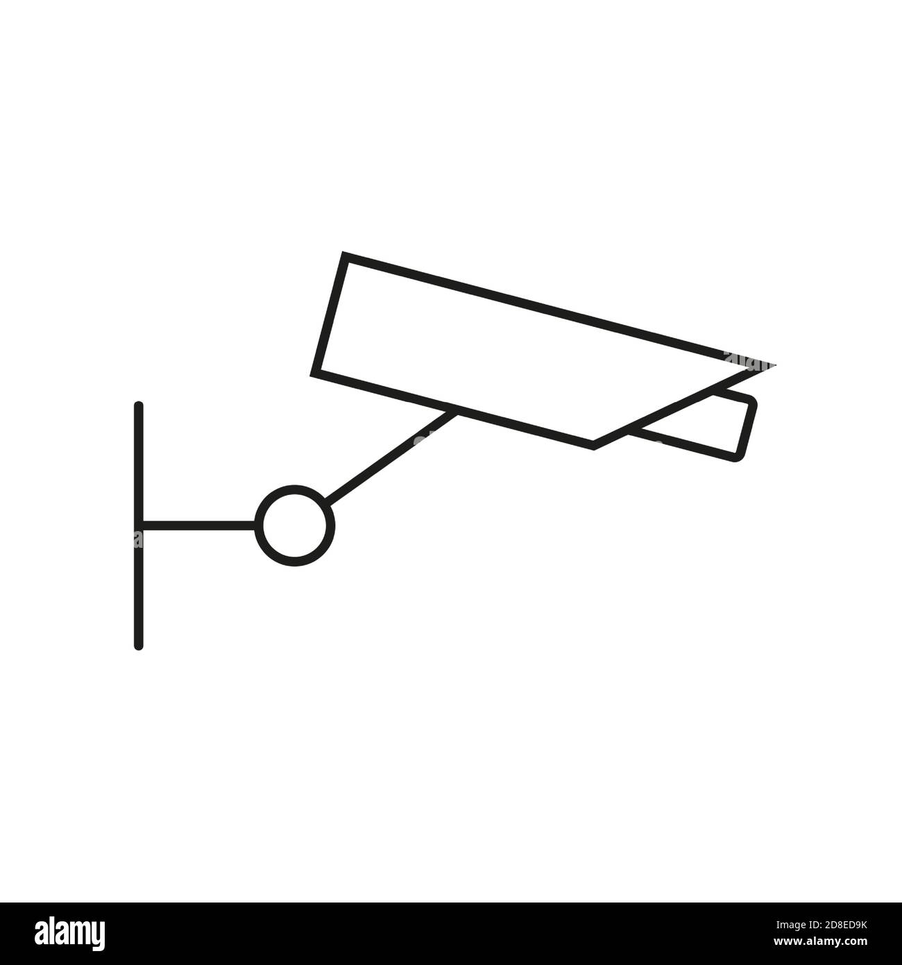 icona della telecamera cctv elemento dell'icona di sicurezza per il concetto mobile e le applicazioni web. L'icona della telecamera tvcc sottile può essere utilizzata per il Web e i dispositivi mobili. Icona Premium attivata Illustrazione Vettoriale