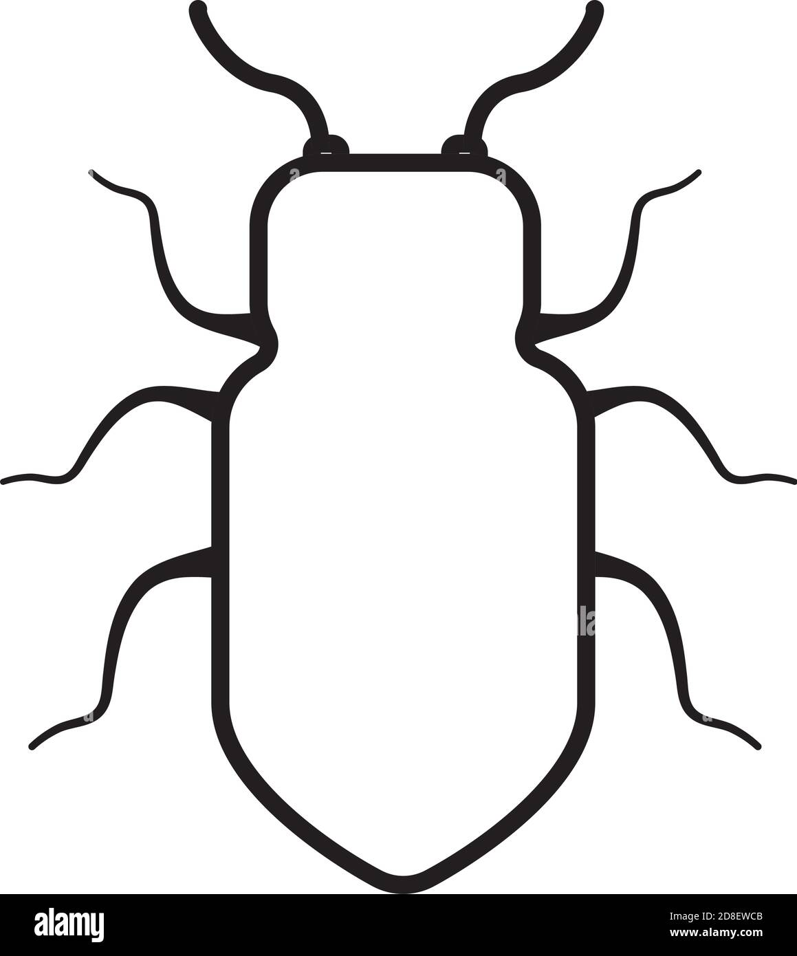 roach disegno di illustrazione vettoriale di stile di linea di insetto Illustrazione Vettoriale