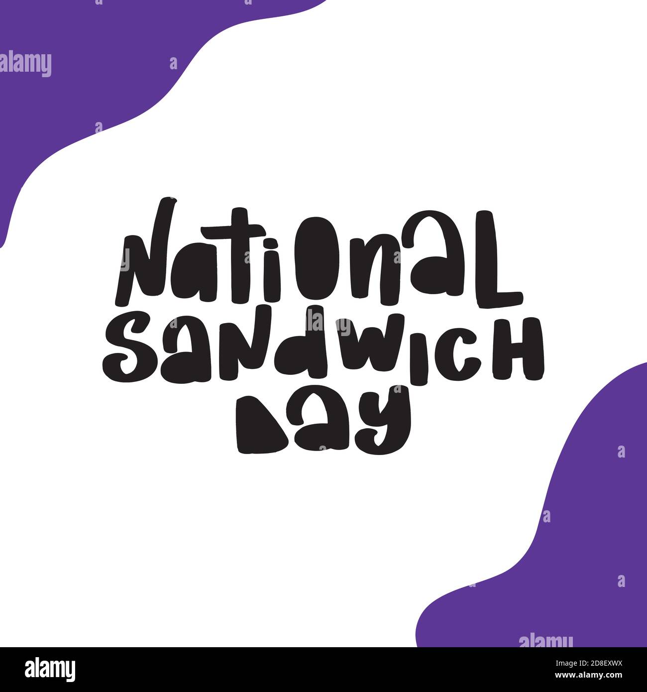 3 novembre - giornata nazionale dei sandwich negli stati uniti Illustrazione Vettoriale