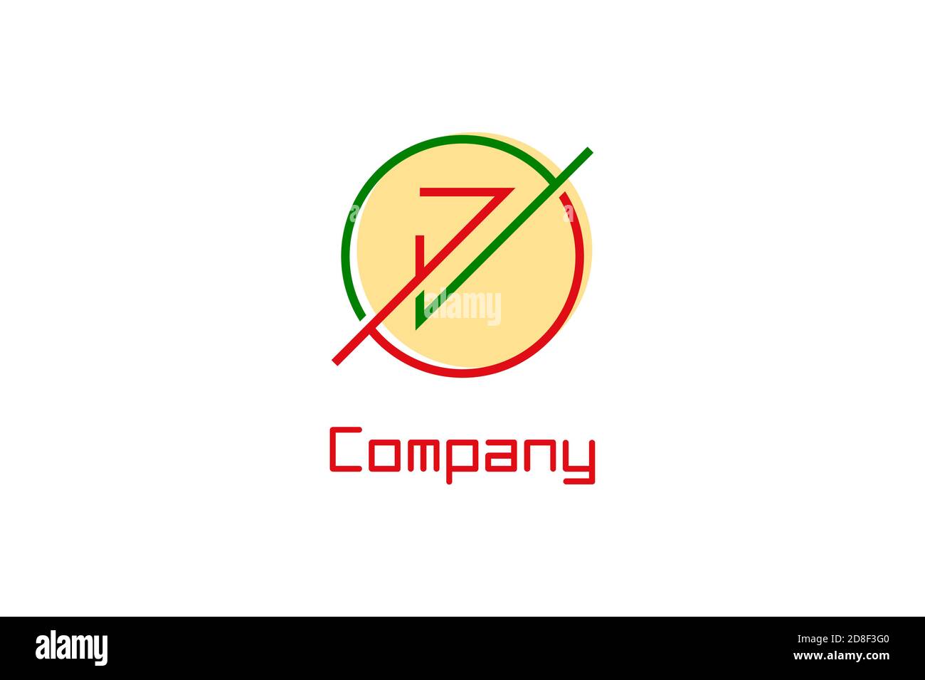 Logo numero 7. Sette Logo con concetto di design con segno di spunta, stile creativo di linee circolari. Illustrazione Vettoriale