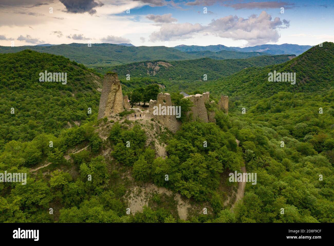 Fortezza su collina di Ujarma, Kakheti, Georgia, Caucaso, Europa Foto Stock