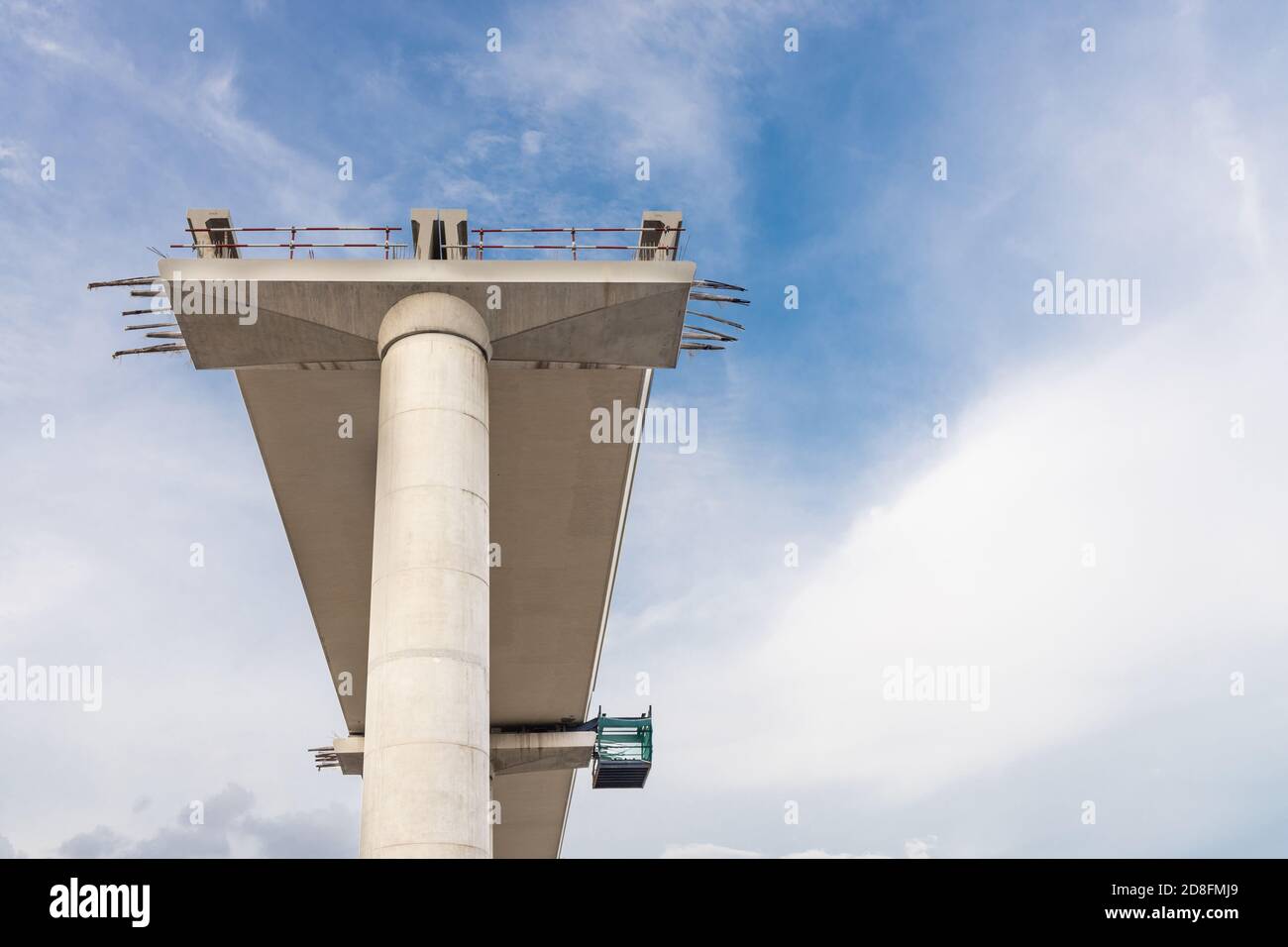 Costruzione di infrastrutture per binari di transito ferroviario leggero di massa in corso In Malesia Foto Stock