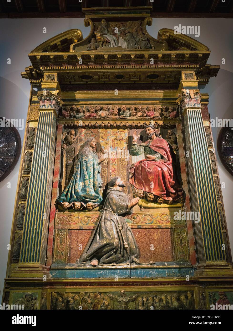 Pala d'altare nell'antica Sinagoga Mayor, o Sinagoga principale, ora il Convento del Corpus Christi. Risale al 1600 circa ed è opera di un uniden Foto Stock