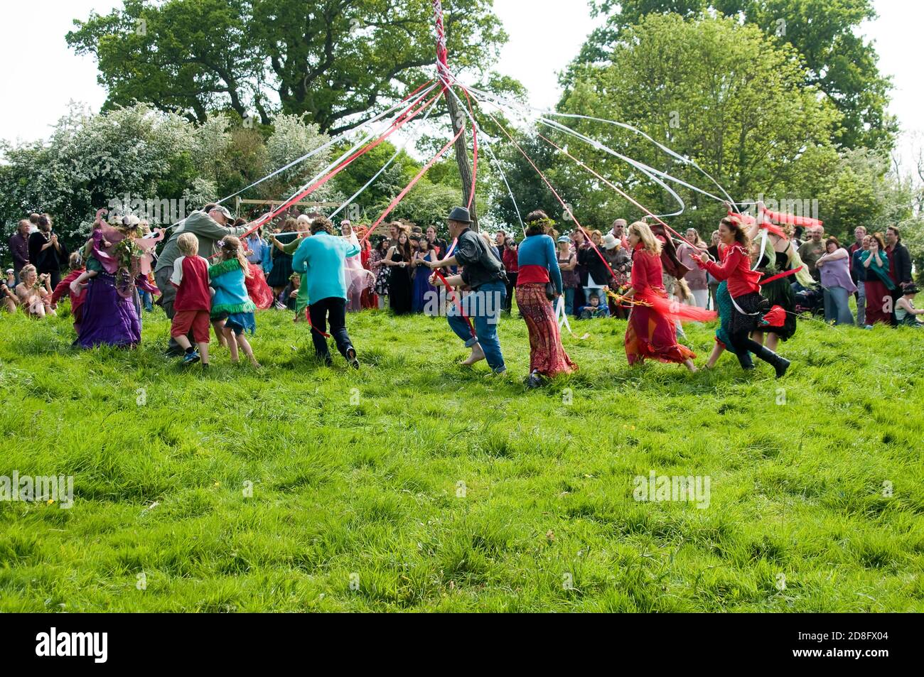 Glastonbury Beltane Festival Glastonbury Somerset Inghilterra Regno Unito Foto Stock