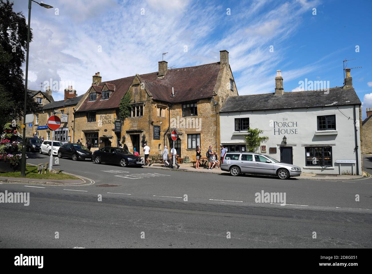 Porch House Stow on the Wold nel Gloucestershire Cotswolds Inghilterra Regno Unito Foto Stock