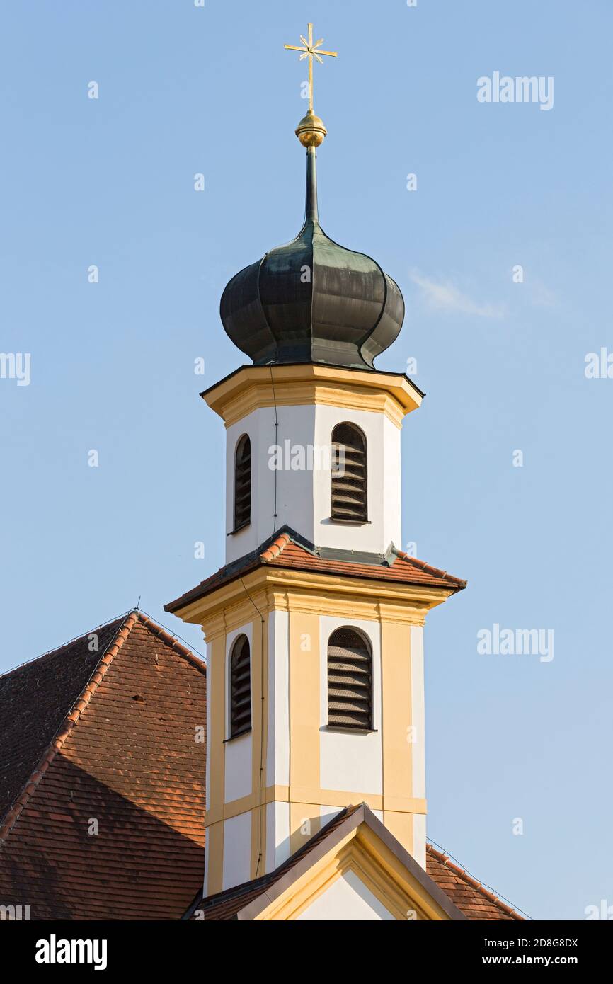 Beilngries, Frauenkirche, Zwiebelturm, dettaglio Foto Stock