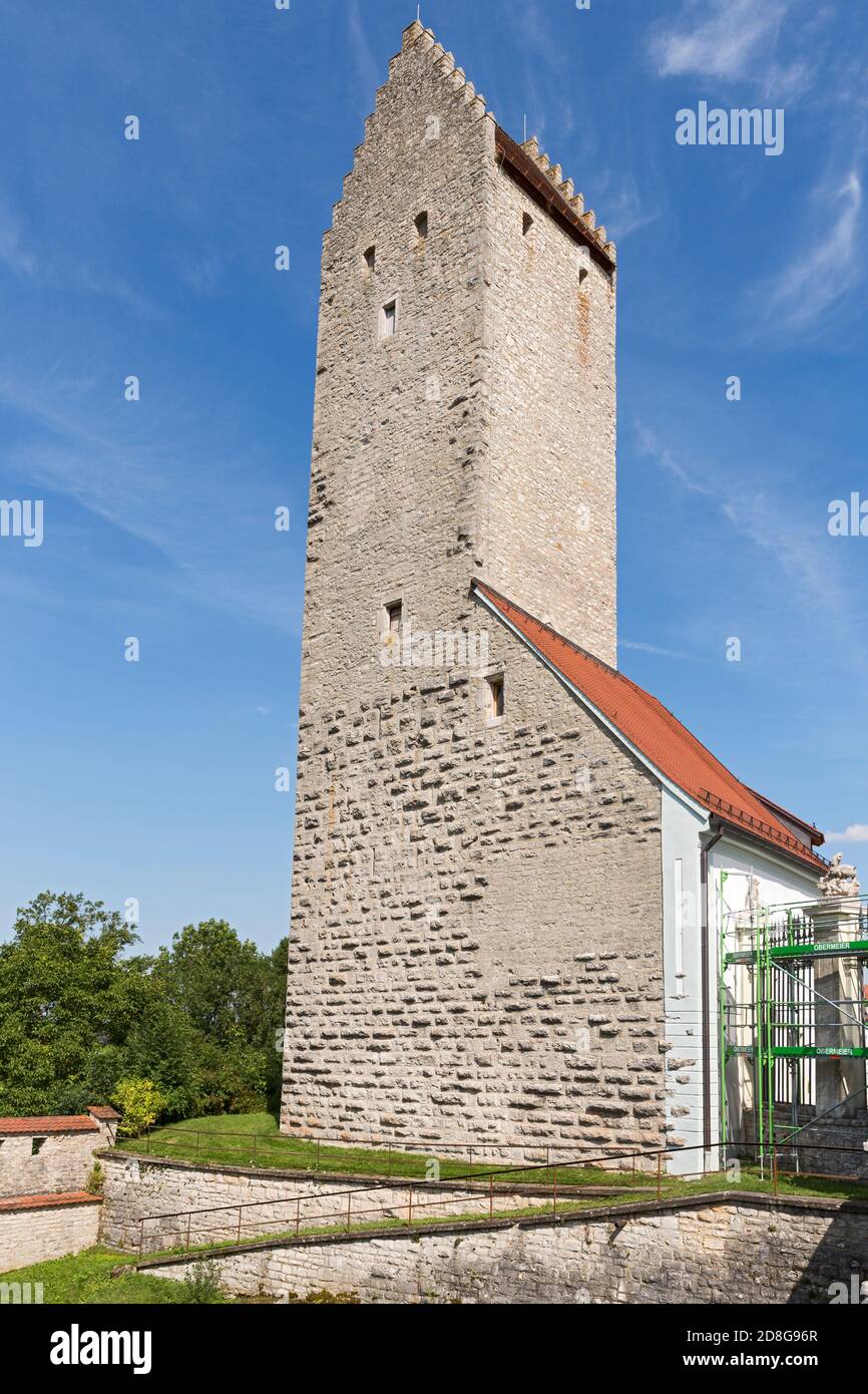 Beilngries, Schloss Hirschberg, Wehrturm Foto Stock