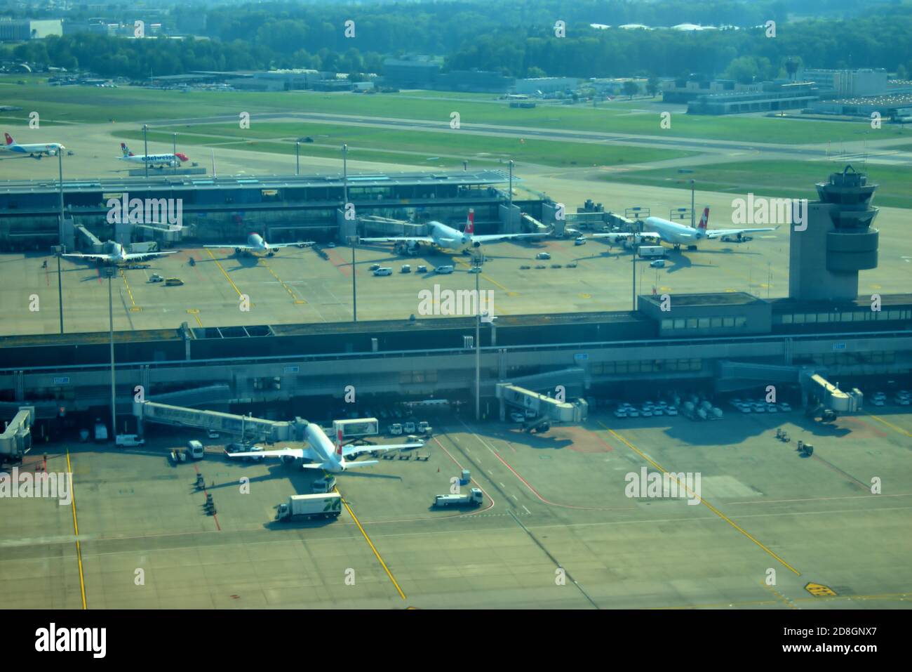 Partenza dall'aeroporto internazionale di Zurigo in Svizzera 17.9.2020 Foto Stock