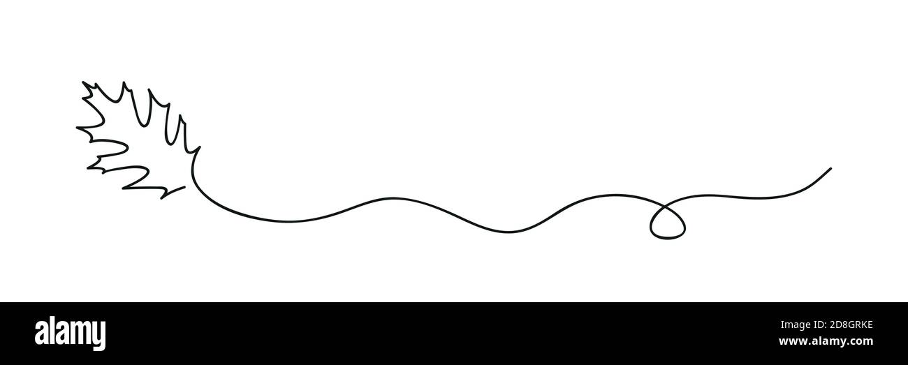 Tendrile foglia autunno isolato su sfondo bianco immagine vettoriale EPS10 Illustrazione Vettoriale