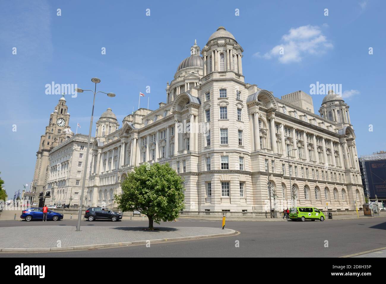 Porto di Liverpool Building, Georges Pierhead, Liverpool, Inghilterra, Regno Unito Foto Stock