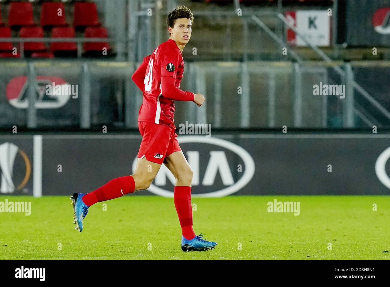 Maxim Gullit di AZ durante la UEFA Europa League, Group Stage, partita di calcio del Gruppo F tra AZ Alkmaar e HNK Rijeka il 29 ottobre 2020 all'AFAS C. Foto Stock