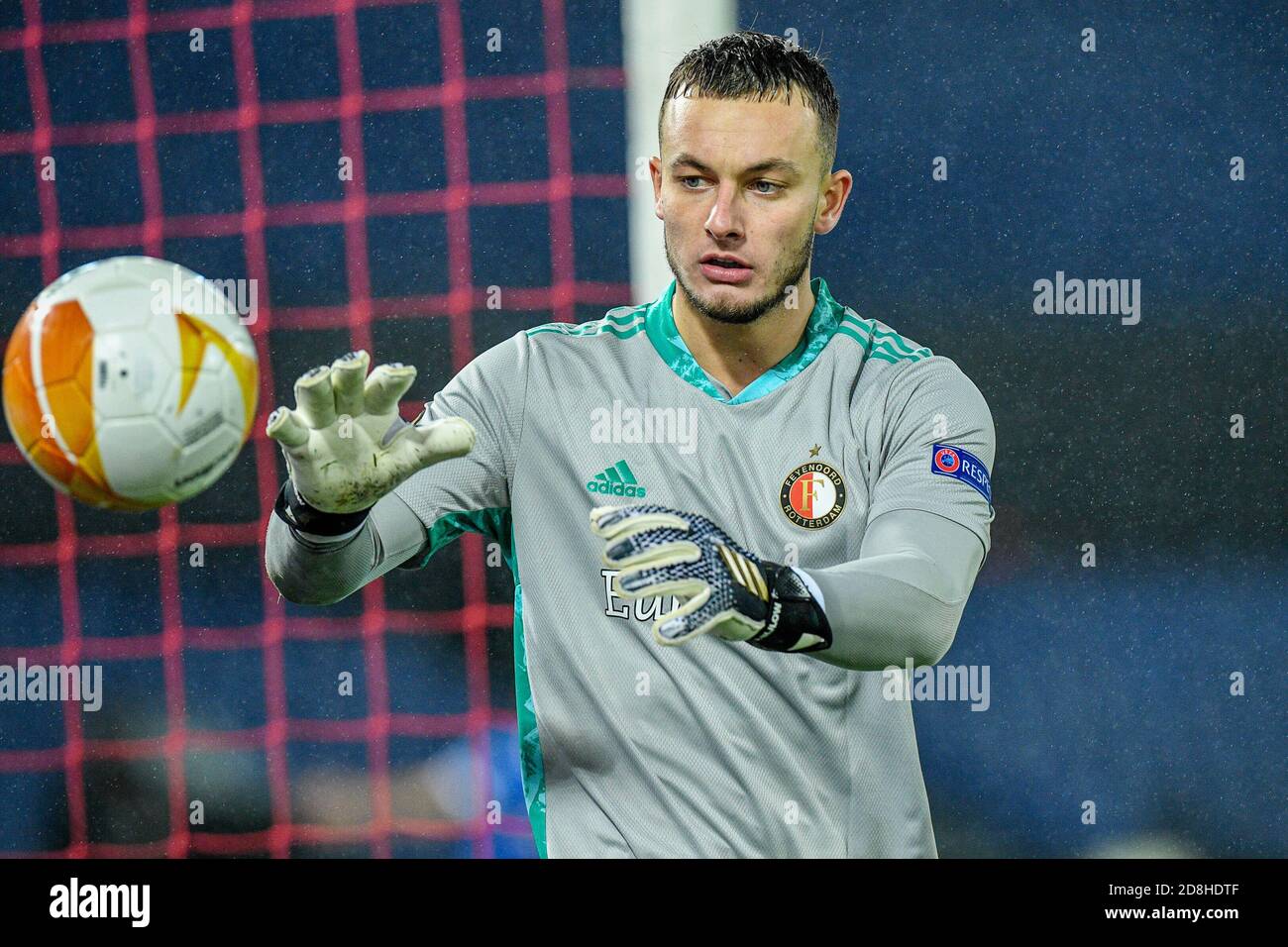 Justin Bijlow di Feyenoord durante la UEFA Europa League, Group Stage, Group K Football Match tra Feyenoord e Wolfsberger AC il 29 ottobre 20 C. Foto Stock