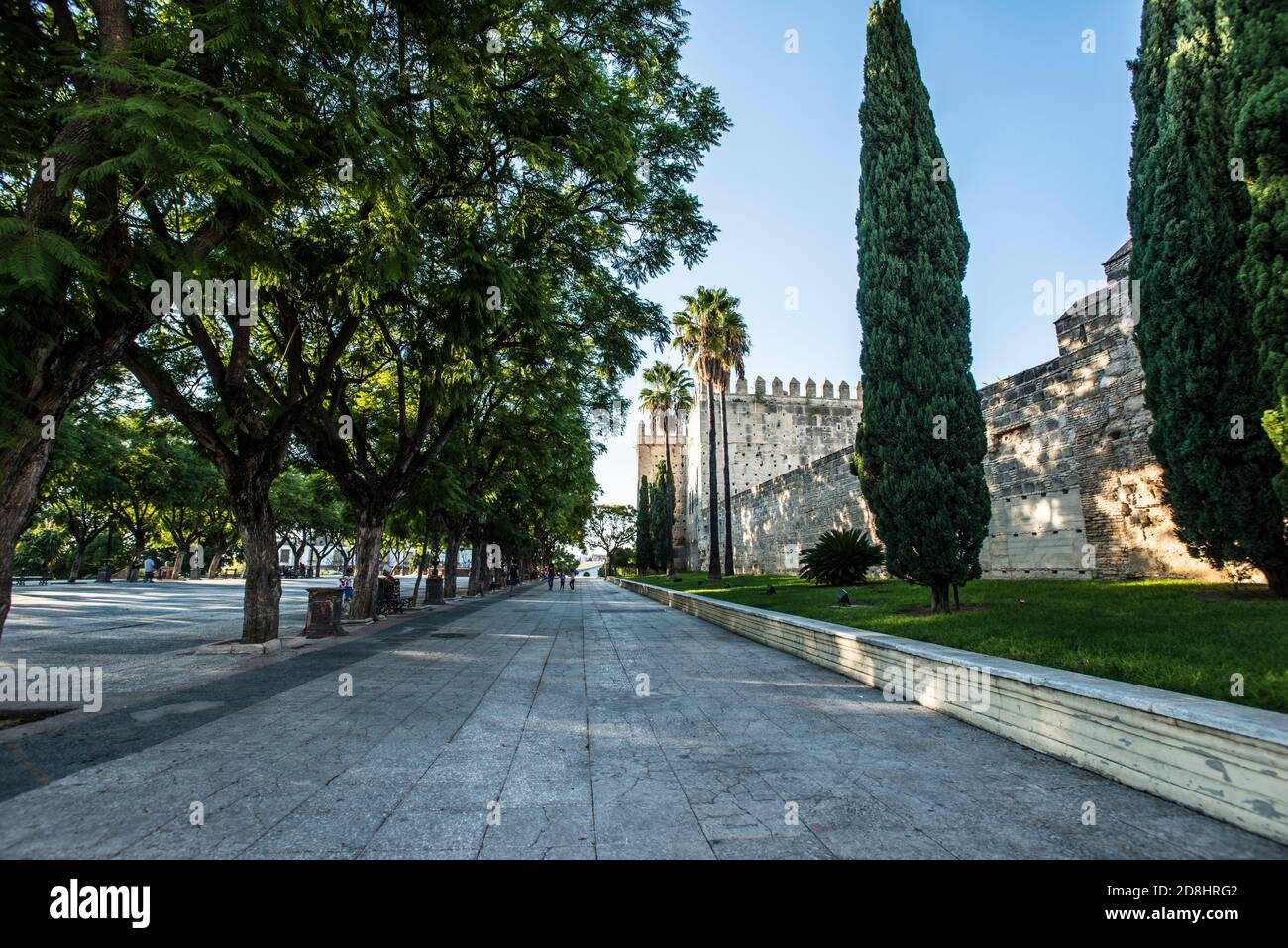 La Alcázar di Jerez de la Frontera Foto Stock