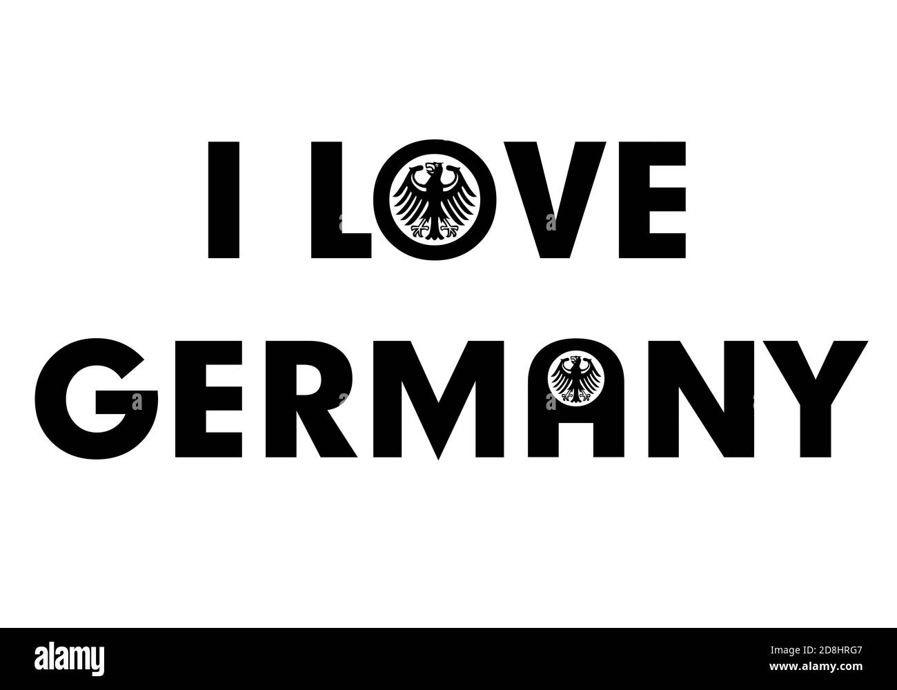 Amo la Germania segno Foto Stock