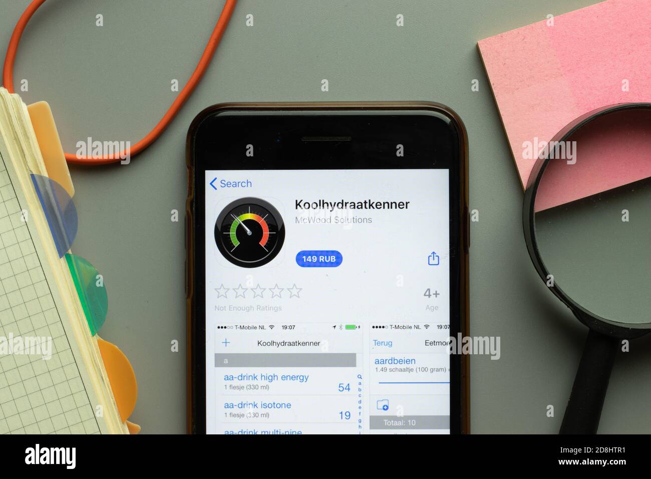 New York, USA - 26 Ottobre 2020: Logo dell'app mobile Koolhydraatkenner sullo schermo del telefono in primo piano, editoriale illustrativo Foto Stock