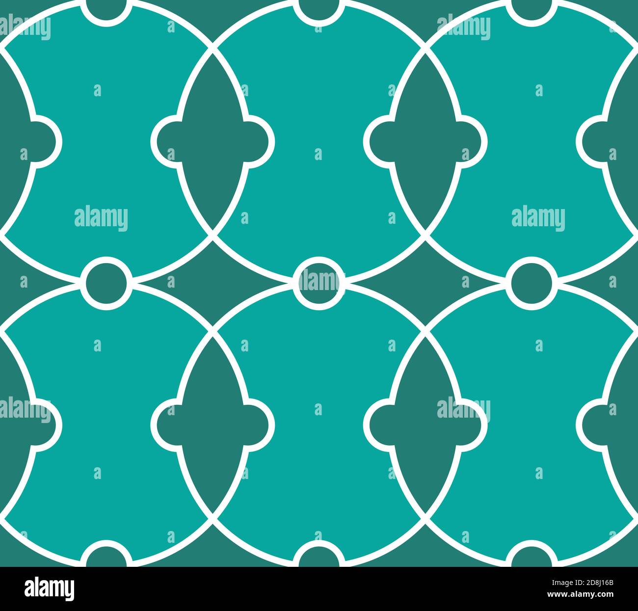 Ripetizione circolare senza giunture. Stampa tessile astratta. Sfondo vettoriale. Illustrazione Vettoriale