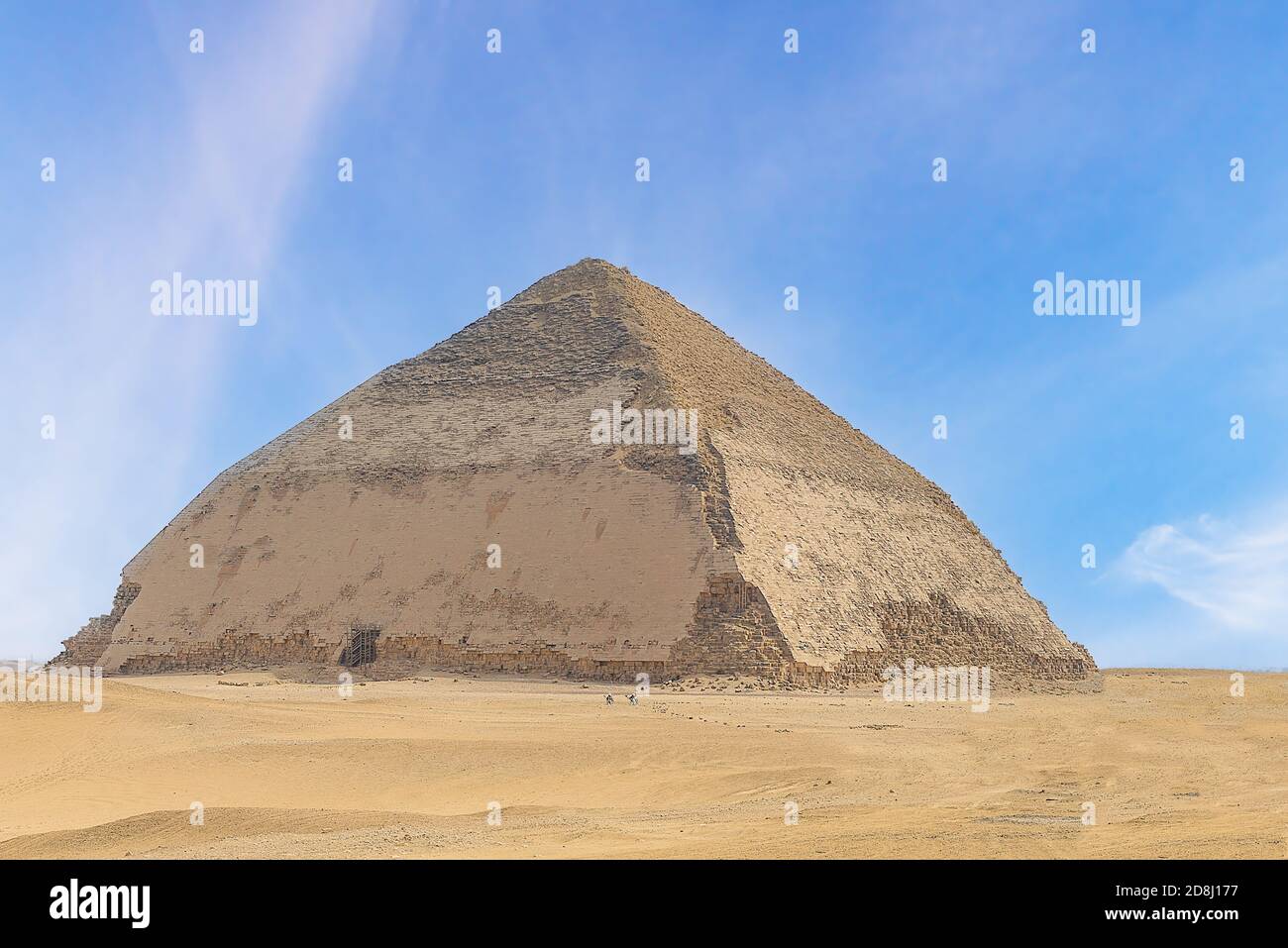 La piramide piegata a Dahshur, il Cairo, Egitto Foto Stock