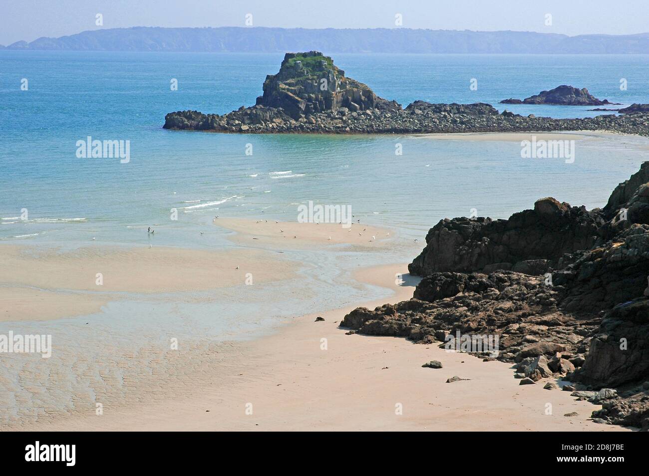 Belvoir Bay Herm Island, Isole del canale, aprile. Foto Stock