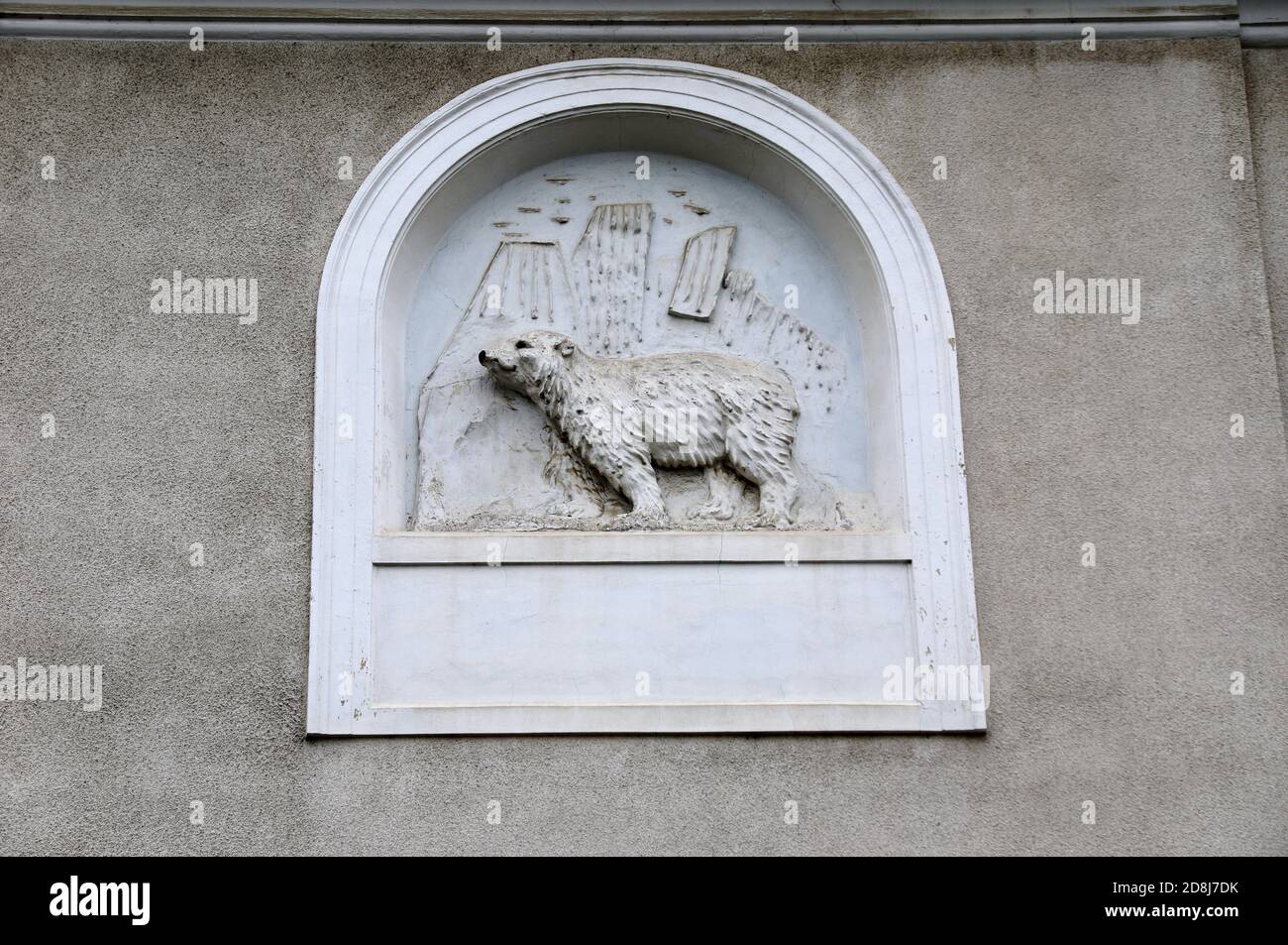 Orso su un edificio a Maribor Foto Stock
