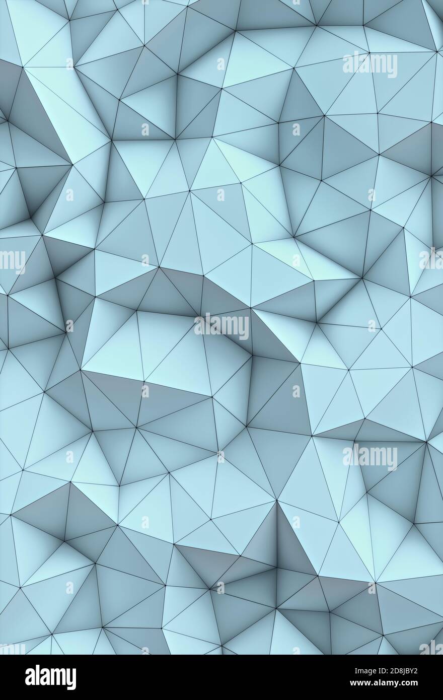 3D'illustrazione. Abstract immagine di sfondo, collegamenti in linee geometriche e di forma triangolare. Foto Stock