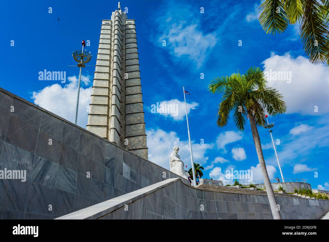 Monumento per onorare José Martí, Hero.Plaza de la Revolución di Cuba (fino al 1959, chiamata Plaza Cívica) essendo la sede di molti dei principali c Foto Stock