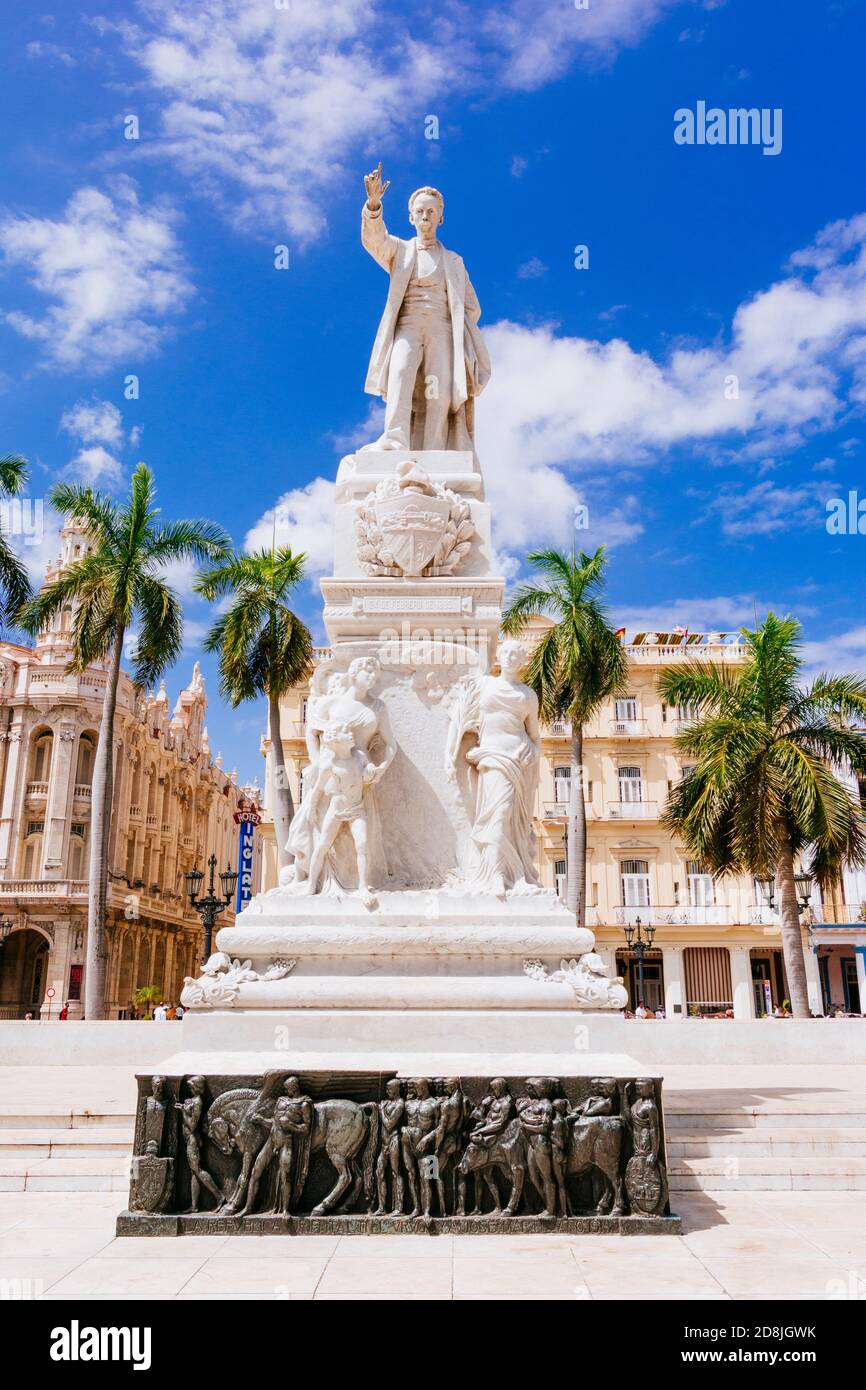 Statua di José Martí, Parque centrale. La Habana - la Havana, Cuba, America Latina e Caraibi Foto Stock