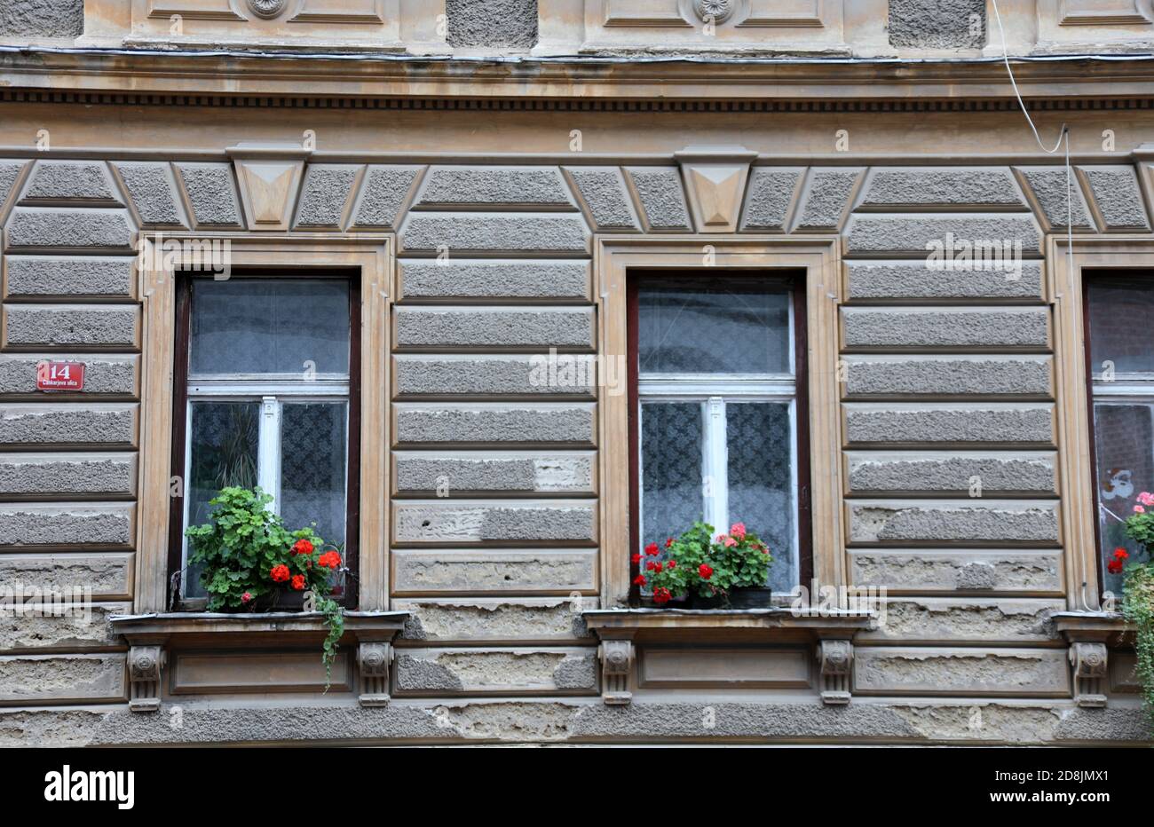 Architettura storica a Maribor nella Slovenia orientale Foto Stock