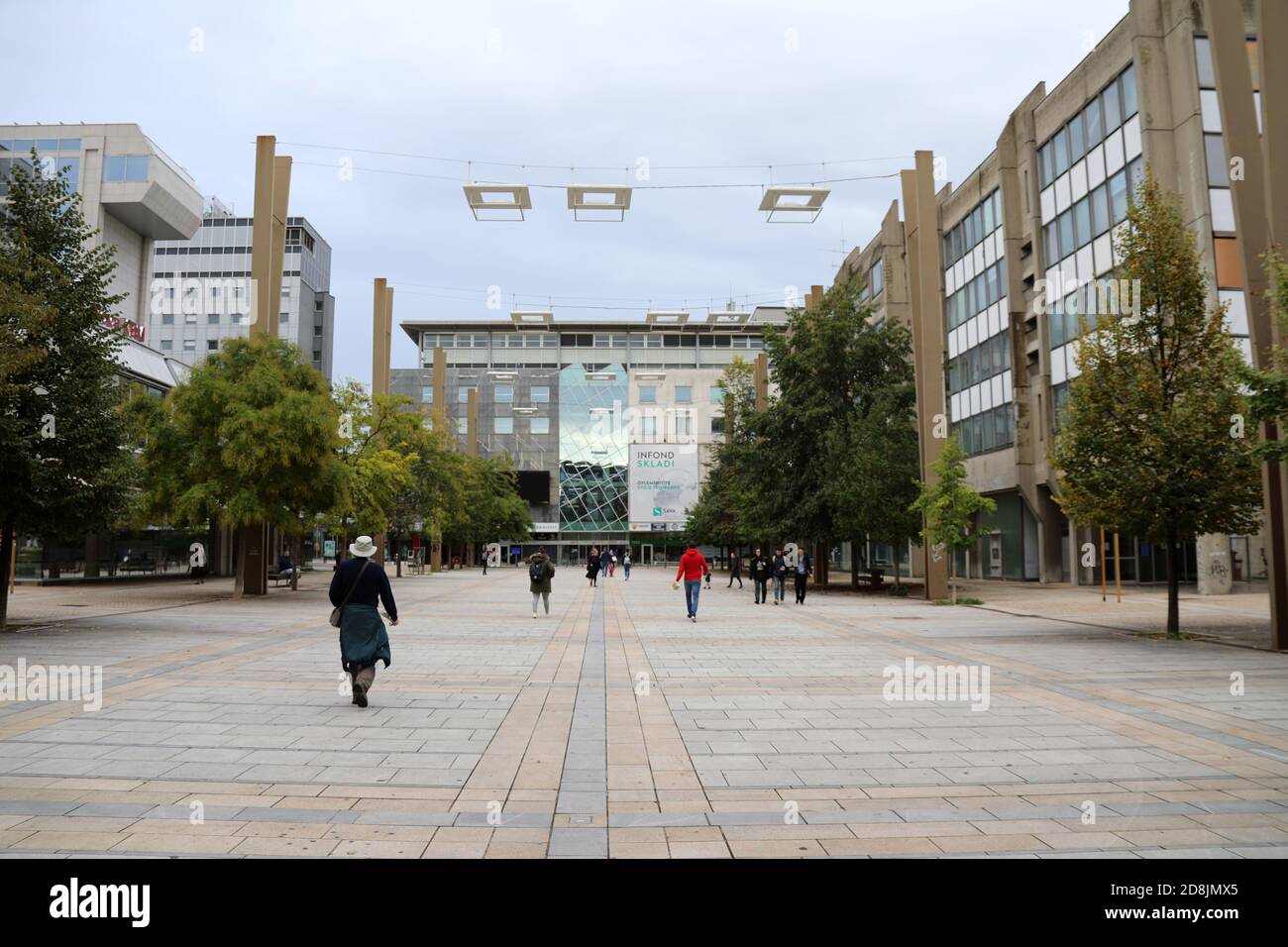Area moderna del centro di Maribor Foto Stock