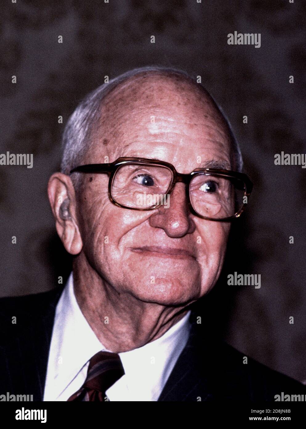 Stephen D. Bechtel, Presidente del Gruppo Bechtel, maggio 1985 Foto Stock