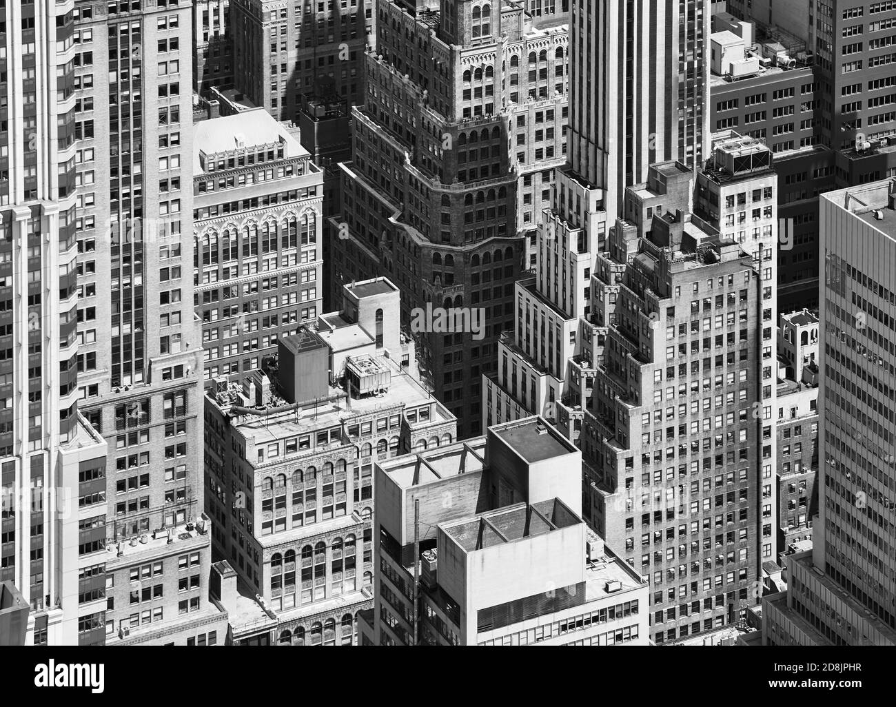 Immagine in bianco e nero di New York City di architettura, STATI UNITI D'AMERICA. Foto Stock