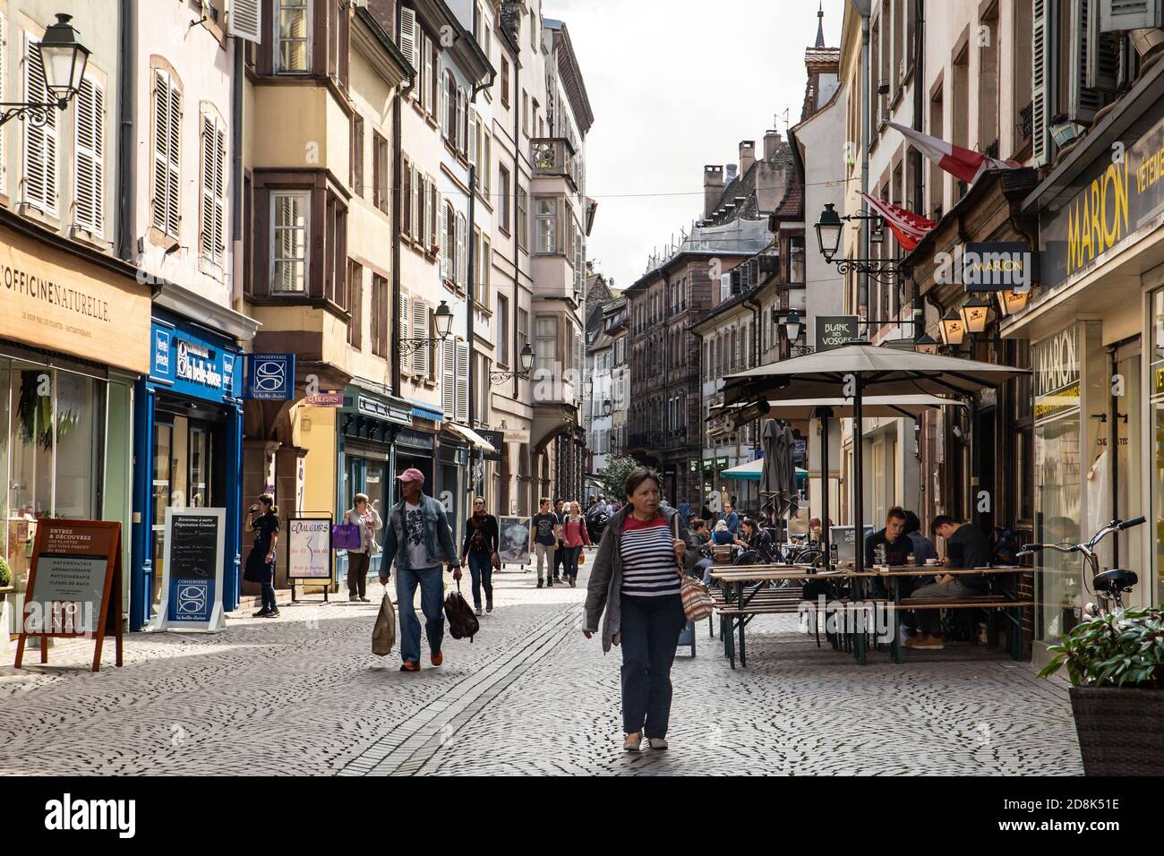 Strasburgo, Francia - 7 settembre 2018: Scena di strada con persone da Strasburgo Francia. Foto Stock