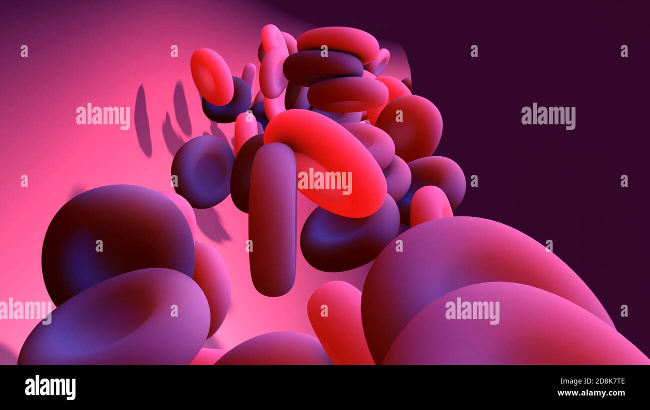 Sangue umano, illustrazione. Foto Stock