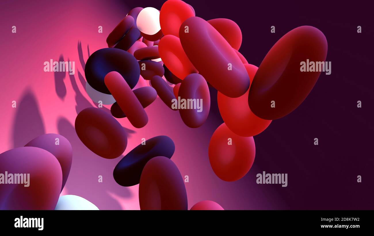 Sangue umano, illustrazione. Foto Stock