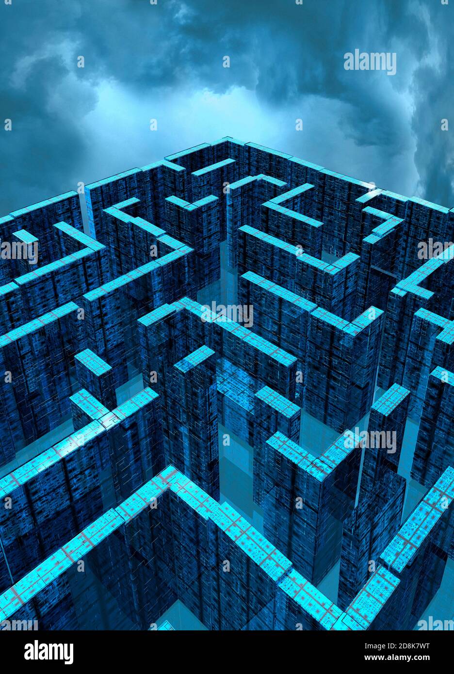 Cloud storage, illustrazione concettuale. Foto Stock