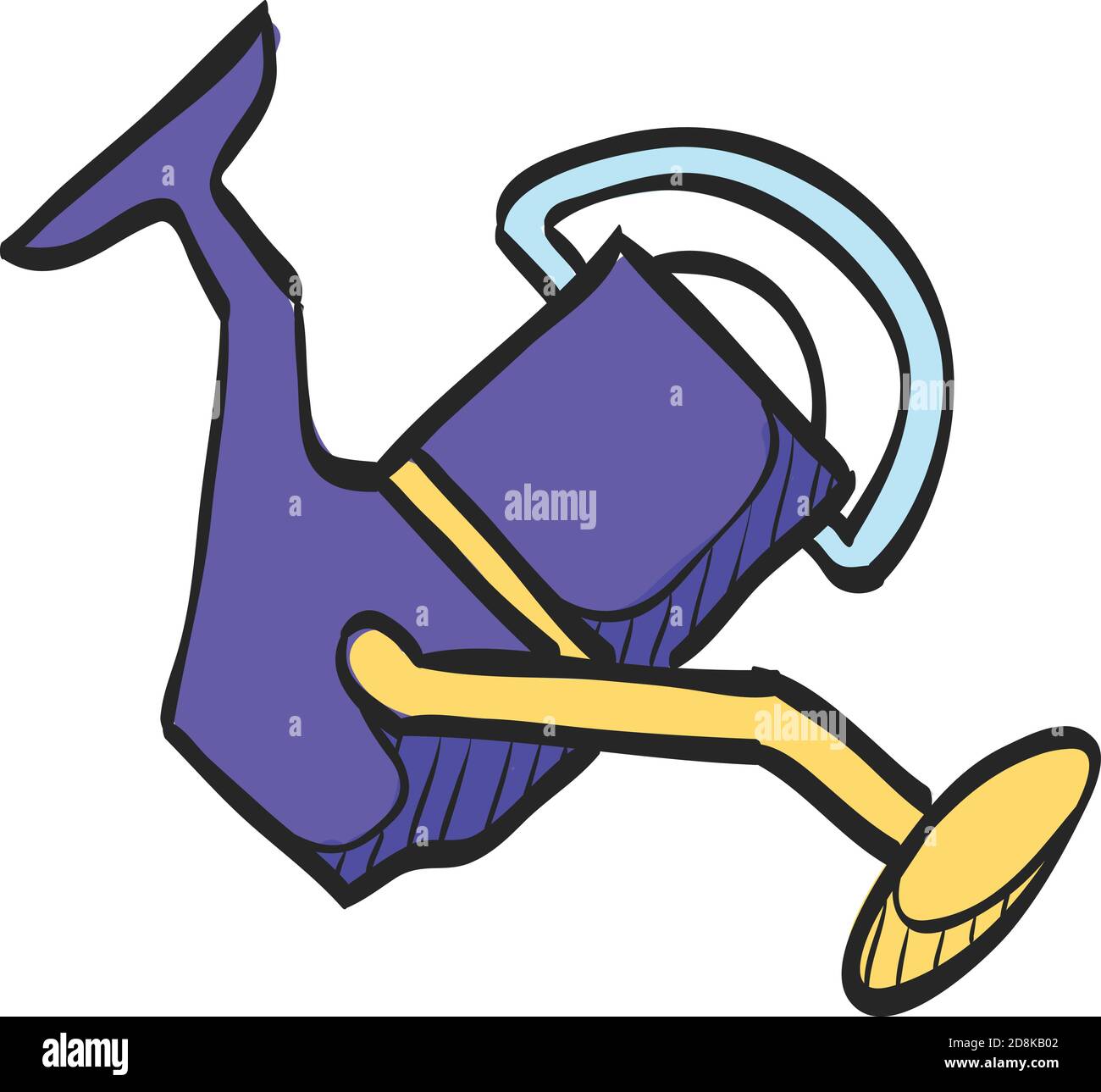 Icona della bobina da pesca nel disegno a colori. Sport acquatici linea di pesca pesca pesca pesca a strascico pescatore Illustrazione Vettoriale