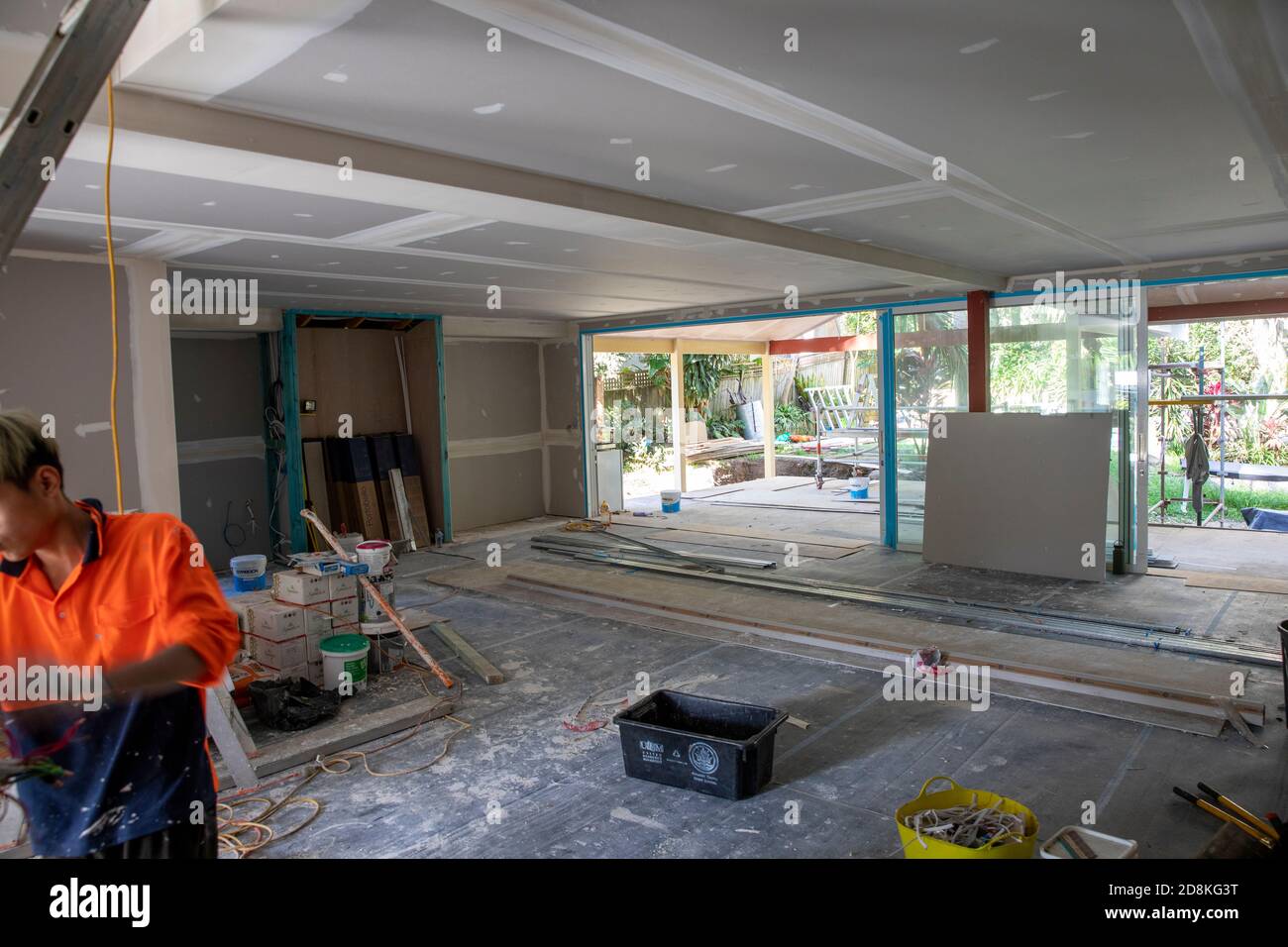 Casa australiana e modernizzazione della casa e camera familiare, Sydney, Australia lavori di costruzione Foto Stock