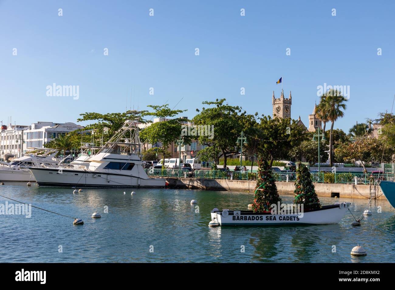 07 GEN 2020 - Careenage e lungomare di Bridgetown - Barbados Foto Stock