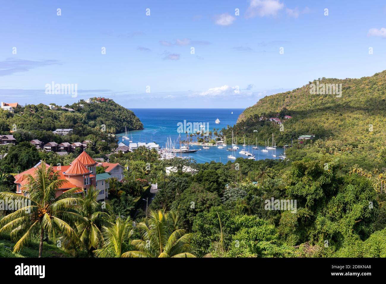 Marigot Bay, Santa Lucia Foto Stock