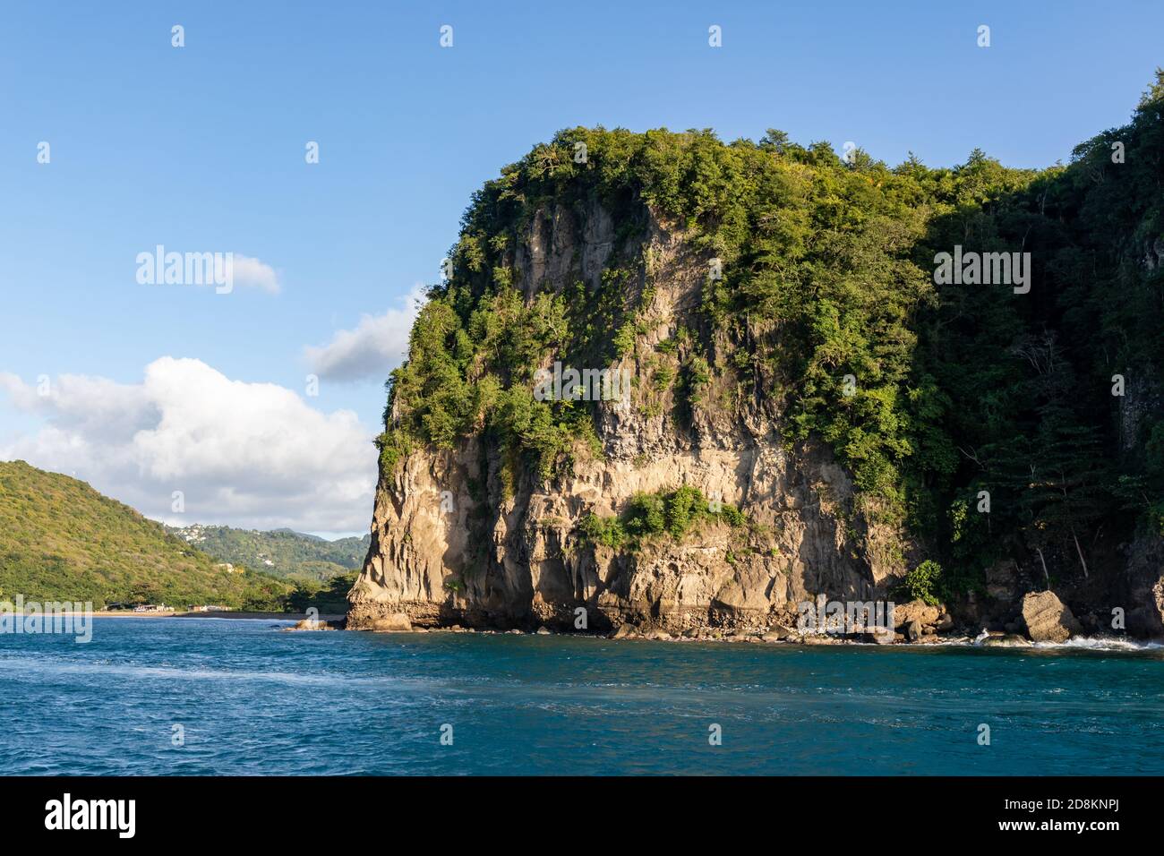 Santa Lucia, Indie Occidentali - Baia di Roseau, vicino alla baia di Marigot Foto Stock