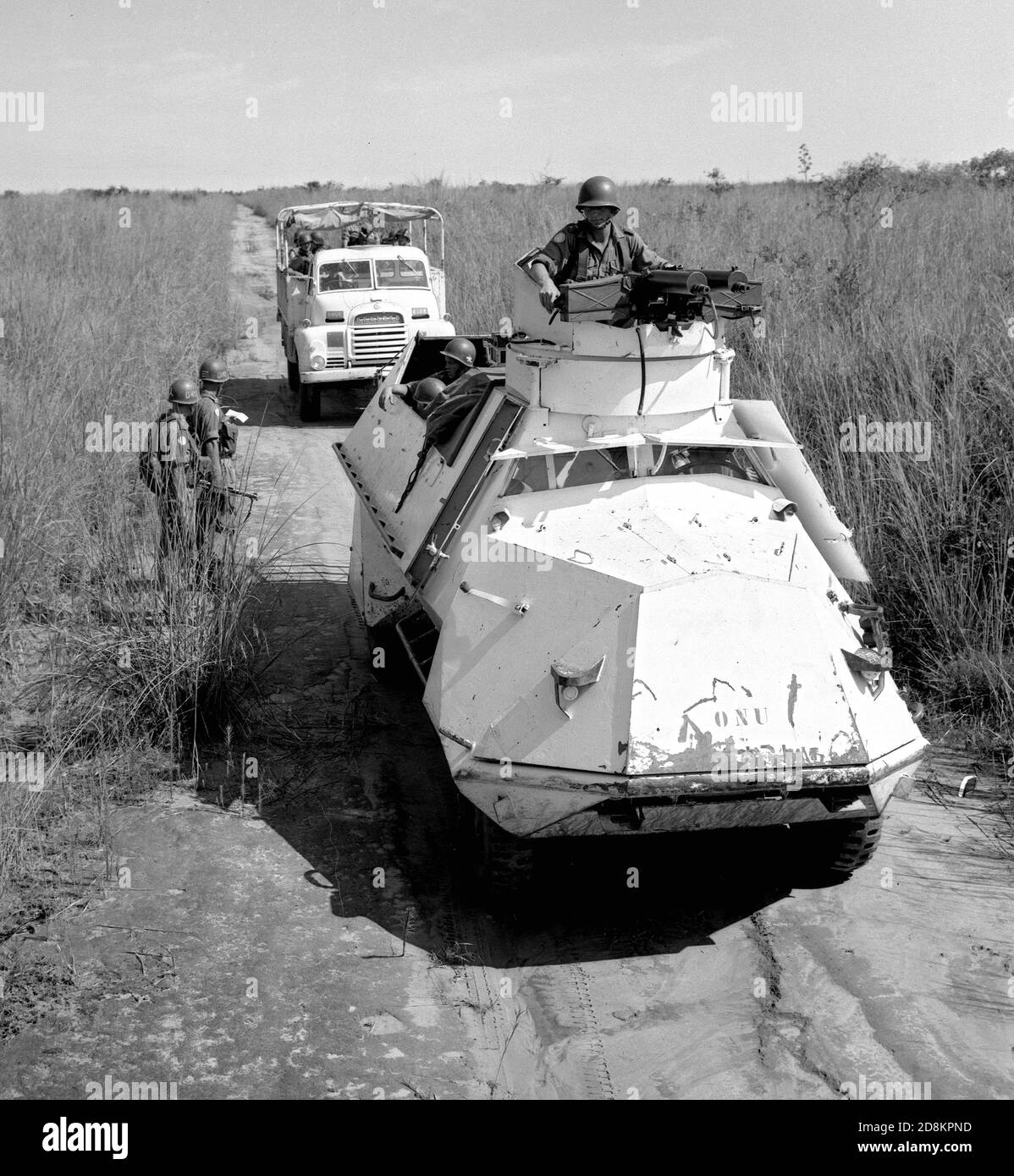 Auto blindata svedese in Congo 1962 Foto Stock