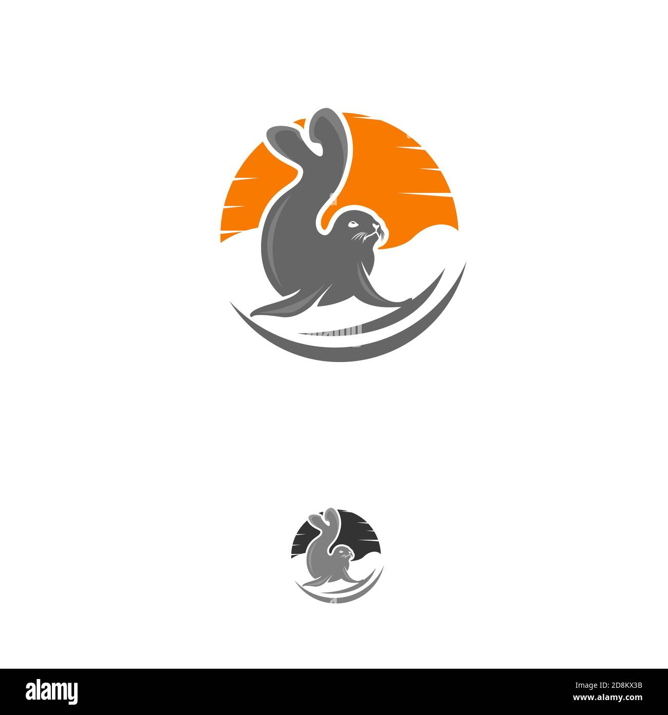 Modello di logo Vector SEA Lion, Illustrazione Vettoriale