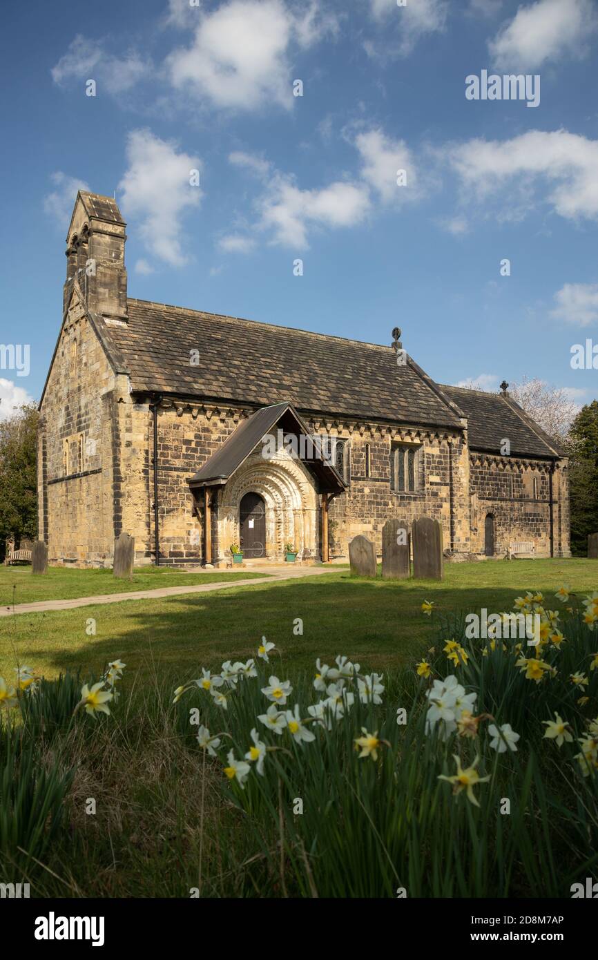 Chiesa di San Giovanni Battista - Chiesa di Adel, Leeds, Yorkshire Foto Stock