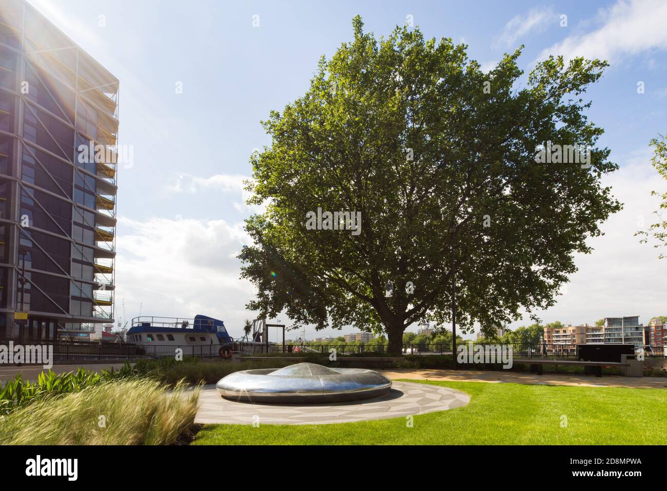 Riverlight Quay appartamenti edifici e aree pubbliche Foto Stock