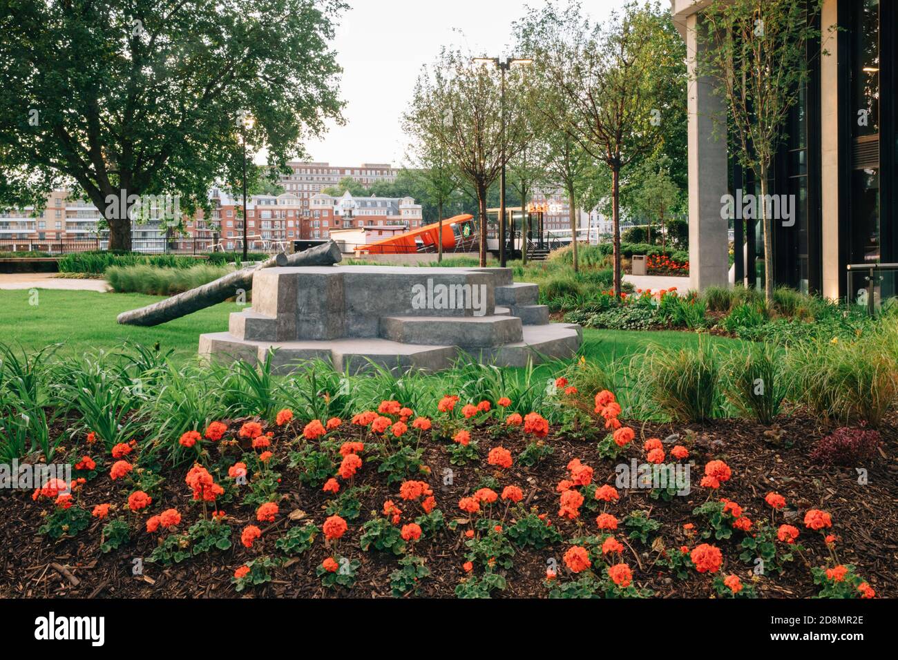 Riverlight Quay appartamenti edifici e aree pubbliche Foto Stock
