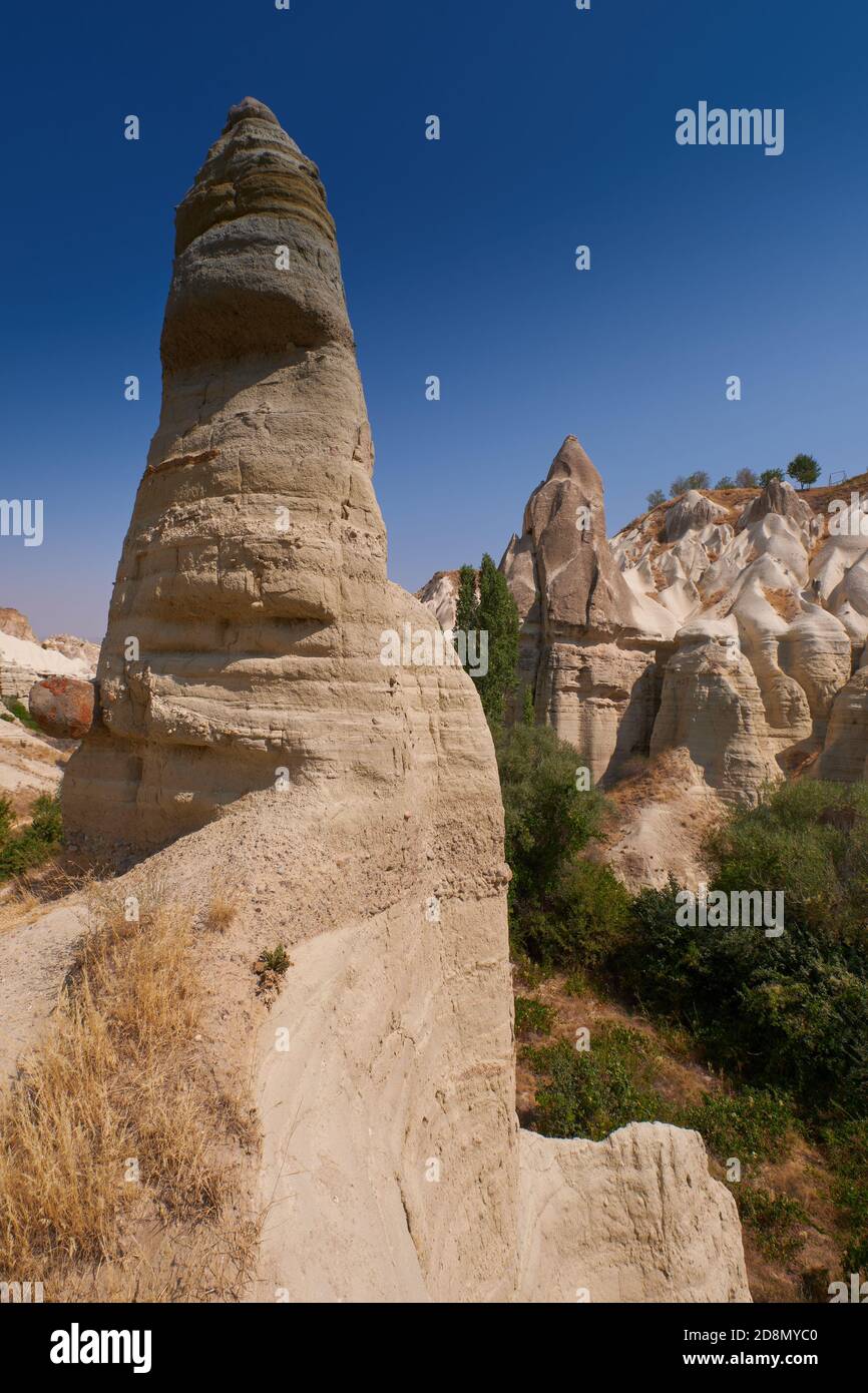 Cappadocia Love Valley paesaggio, Turchia Foto Stock