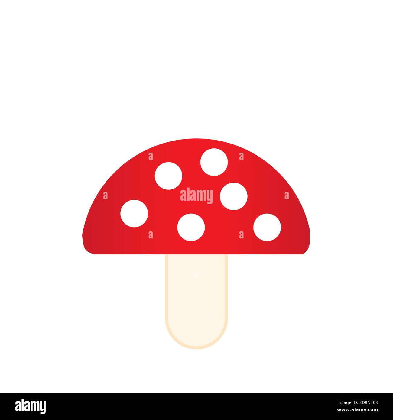 Semplice illustrazione di un funghi su sfondo bianco Foto Stock