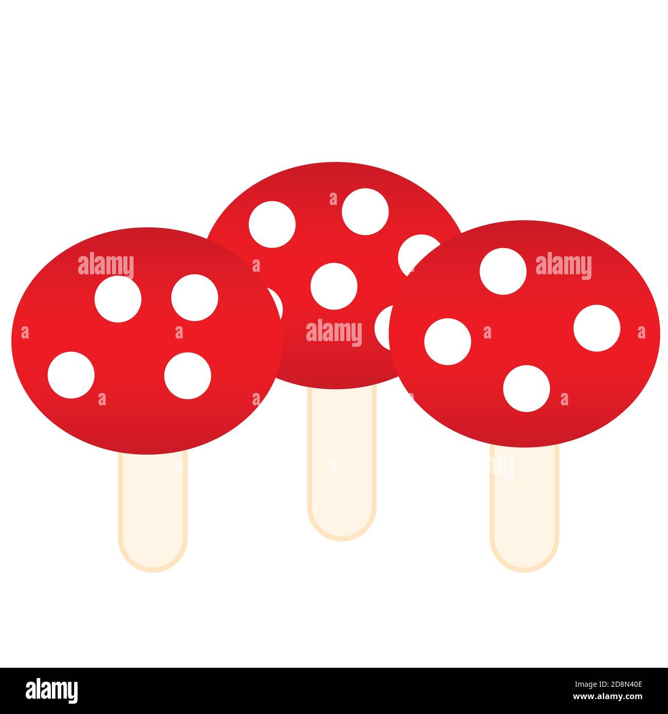 Semplice illustrazione di un funghi su sfondo bianco Foto Stock