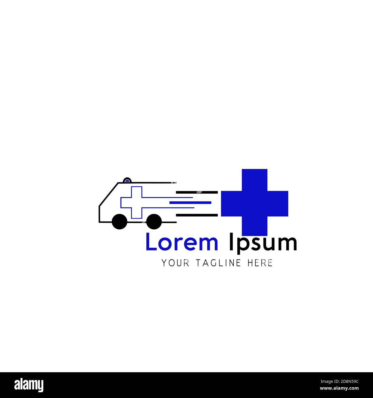 Simbolo di ambulanza ospedale icona cure mediche e segno medico. Illustrazione Vettoriale